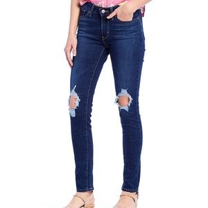 Levi's® 711 Destructed Mid Rise Skinny Jeans